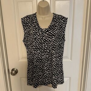 Black and white blouse